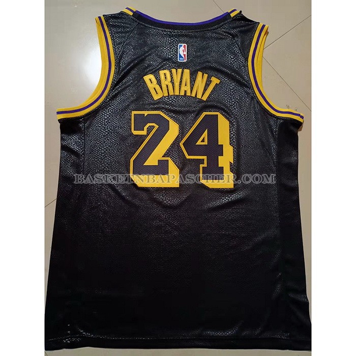 Maillot Los Angeles Lakers Kobe Bryant NO 8 24 Black Mamba Noir